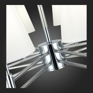 SLE105403-08 Люстра подвесная Хром/Белый E14 8*40W LAGORO-foto12