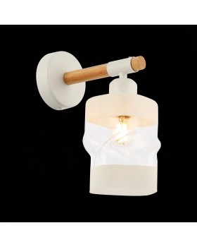 SLE114501-01 Светильник настенный Белый, Светлое дерево/Белый, Прозрачный E27 1*60W ABIRITTO-foto9