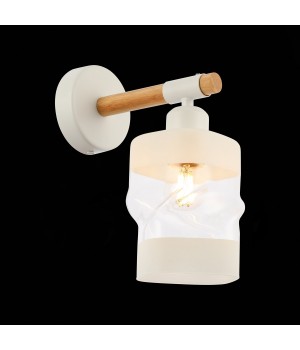 SLE114501-01 Светильник настенный Белый, Светлое дерево/Белый, Прозрачный E27 1*60W ABIRITTO-foto9