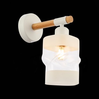 SLE114501-01 Светильник настенный Белый, Светлое дерево/Белый, Прозрачный E27 1*60W ABIRITTO-foto9