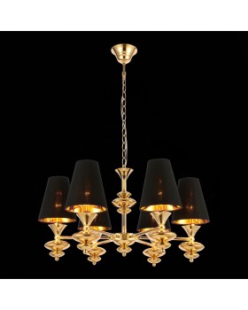 SL1137.203.06 Люстра подвесная Французское золото/Черный E14 6*40W RIONFO-foto4