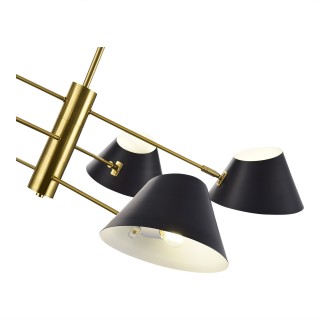 SLE1253-343-06 Светильник подвесной Латунь/Черный, Белый E14 6*60W NORBI-foto3