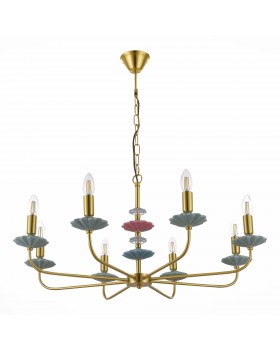 SLE1117-203-08 Люстра подвесная Золотистый E14 8*40W ATTIC-foto2