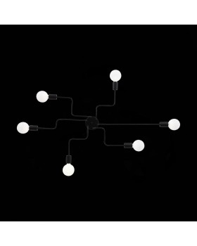 SL419.442.06 Люстра потолочная Черный E27 6*60W ANO-foto25