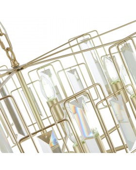 SLE103403-07 Люстра подвесная Шампань/Прозрачный E14 7*40W GIANO-foto3