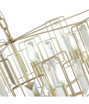 SLE103403-07 Люстра подвесная Шампань/Прозрачный E14 7*40W GIANO-foto3