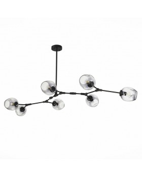 SLE154843-07 Светильник подвесной Черный/Дымчатый E27 7*40W RAMETTO-foto2