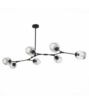 SLE154843-07 Светильник подвесной Черный/Дымчатый E27 7*40W RAMETTO-foto2