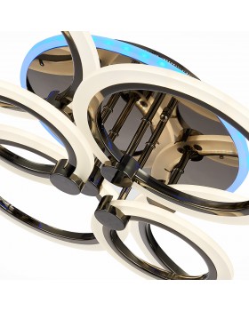 SLE500582-06RGB Светильник потолочный Темный хром/Белый LED 1*132W RGB 8W 3000-6000K CERINA-foto6