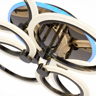 SLE500582-06RGB Светильник потолочный Темный хром/Белый LED 1*132W RGB 8W 3000-6000K CERINA-foto6