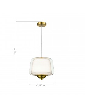 SL6127.303.01 Светильник подвесной ST-Luce Латунь/Белый, Прозрачный LED 1*18W 3000K PANDORA-foto5