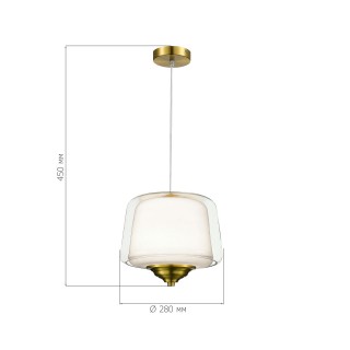 SL6127.303.01 Светильник подвесной ST-Luce Латунь/Белый, Прозрачный LED 1*18W 3000K PANDORA-foto5