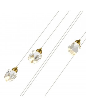 SL6114.203.06 Светильник подвесной ST-Luce Золотистый/Прозрачный LED 6*3W 3000K CASCATO-foto3