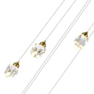 SL6114.203.06 Светильник подвесной ST-Luce Золотистый/Прозрачный LED 6*3W 3000K CASCATO-foto3