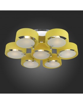 SL483.092.07 Люстра потолочная Хром/Желтый E27 7*60W FORESTA-foto3