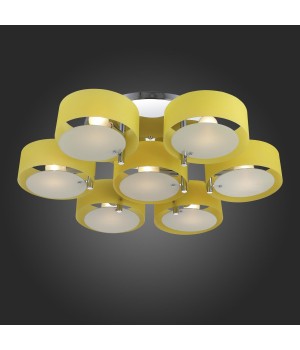 SL483.092.07 Люстра потолочная Хром/Желтый E27 7*60W FORESTA-foto3
