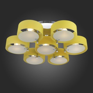 SL483.092.07 Люстра потолочная Хром/Желтый E27 7*60W FORESTA-foto3