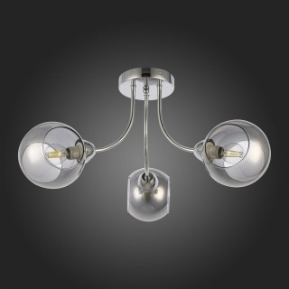 SLE102102-03 Люстра потолочная Хром/Дымчатый E14 3*40W RELOTTE-foto8