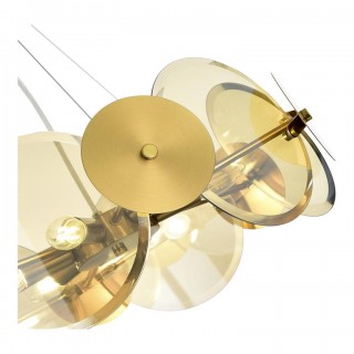 SLE1652-303-06 Светильник подвесной Латунь/Коньячный E14 6*40W DESI-foto3