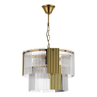 SLE1123-303-05 Светильник подвесной Латунь/Золотистый, Прозрачный E14 5*40W TRESA-foto2