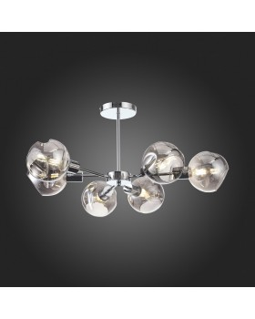 SLE155102-06 Люстра потолочная Хром/Дымчатый E14 6*60W GENTORE-foto8