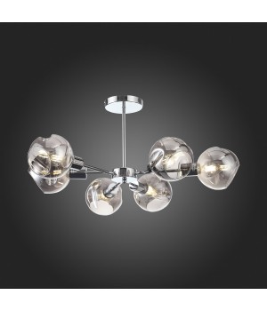 SLE155102-06 Люстра потолочная Хром/Дымчатый E14 6*60W GENTORE-foto8