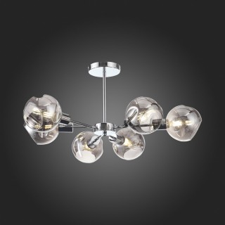 SLE155102-06 Люстра потолочная Хром/Дымчатый E14 6*60W GENTORE-foto8