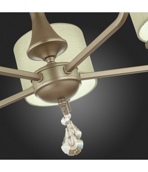 SLE107703-05 Люстра подвесная Шампань/Светло-бежевый E14 5*40W ELIDA-foto3