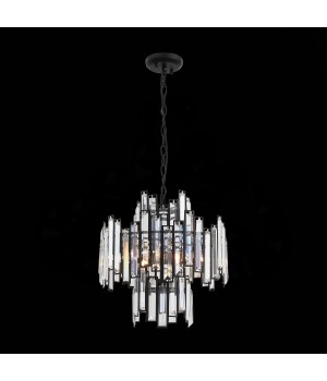 SL665.443.06 Люстра подвесная ST-Luce Черный/Черный, Прозрачный E14 6*40W CHIAREZZA-foto3