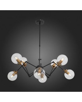 SL234.402.08 Люстра потолочная ST-Luce Черный, Золото/Прозрачный E27 8*40W (из 2-х коробок) VARIETA-foto7