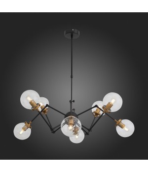 SL234.402.08 Люстра потолочная ST-Luce Черный, Золото/Прозрачный E27 8*40W (из 2-х коробок) VARIETA-foto7