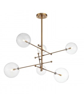 SL1205.303.06 Светильник подвесной ST-Luce Латунь/Прозрачный G9 6*5W SANDRO-foto2