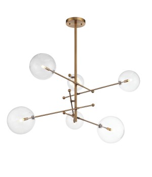 SL1205.303.06 Светильник подвесной ST-Luce Латунь/Прозрачный G9 6*5W SANDRO-foto2