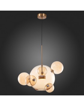 SL1133.313.01 Светильник подвесной ST-Luce Латунь/Коньячный LED 1*10W 3000K BOPONE-foto7