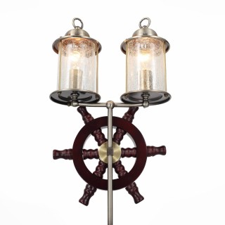 SL150.305.02 Торшер ST-Luce Бронза, коричневый/Прозрачный с эфектом трещин E27 2*40W VOLANTINO-foto2