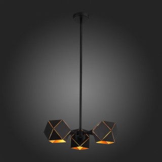 SL258.402.03 Люстра потолочная ST-Luce Черный/Черный, Золото E14 3*40W ENIGMA-foto7