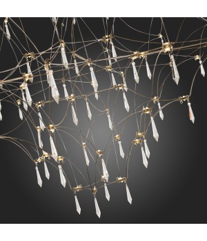 SL797.103.114 Люстра подвесная ST-Luce Хром, Прозрачный LED 114*0,45W 3200K GRAVETTA-foto3