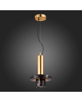 SL1210.403.01 Светильник подвесной ST-Luce Золотистый/Черный GU10 1*5W PIETRA-foto4