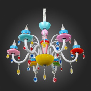 SL673.783.06 Люстра подвесная ST-Luce Разноцветный/Разноцветный E14 6*40W ORNATO-foto9