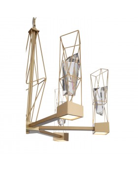 SL815.203.06 Люстра подвесная ST-Luce Матовое золото/Матовое золото, Прозрачный LED 6*8W 4000K PROGETTO-foto2