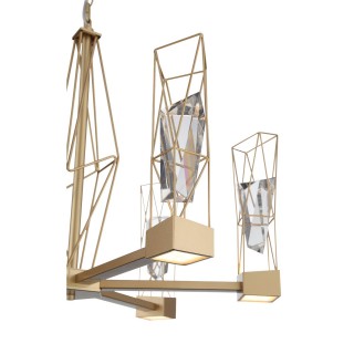 SL815.203.06 Люстра подвесная ST-Luce Матовое золото/Матовое золото, Прозрачный LED 6*8W 4000K PROGETTO-foto2