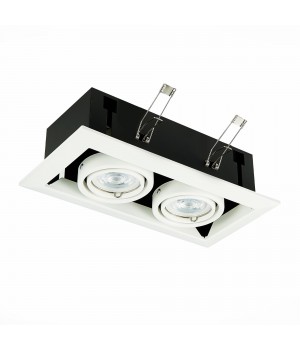 ST250.558.02 Св-к встр. Черный, Белый GU10 2*50W IP20 L245xW126xH70 220V Без ламп HEMI-foto2