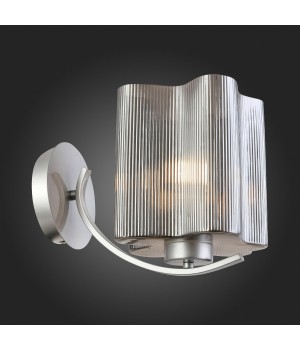 SL117.701.01 Бра ST-Luce Серебристый/Дымчатый E27 1*60W ONDE-foto3