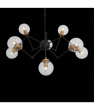 SL234.402.08 Люстра потолочная ST-Luce Черный, Золото/Прозрачный E27 8*40W (из 2-х коробок) VARIETA-foto10