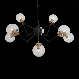 SL234.402.08 Люстра потолочная ST-Luce Черный, Золото/Прозрачный E27 8*40W (из 2-х коробок) VARIETA-foto10