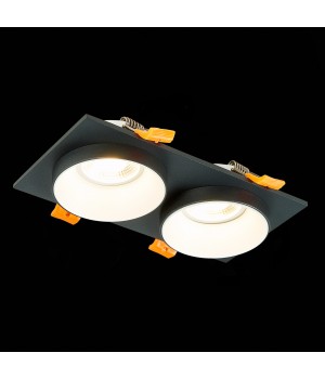 ST206.428.02 Св-к встр. Черный GU10 2*50W IP20 L175xW92xH38 220V Без ламп CHOMIA-foto4