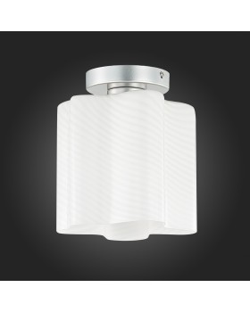 SL117.502.01 Светильник потолочный ST-Luce Серебристый/Белый с полосками E27 1*60W ONDE-foto6