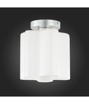 SL117.502.01 Светильник потолочный ST-Luce Серебристый/Белый с полосками E27 1*60W ONDE-foto6