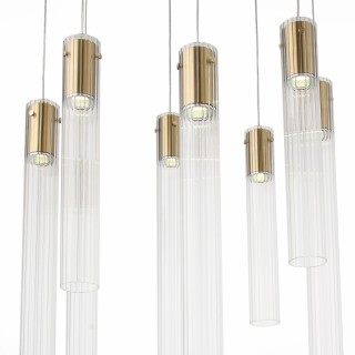 SL1229.303.08 Люстра подвесная ST-Luce Латунь/Прозрачный GU10 8*5W Terni-foto3