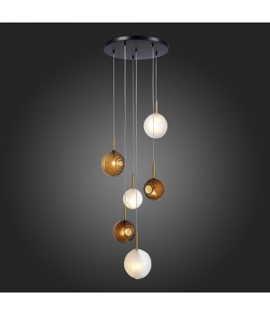 SL1183.543.06 Светильник подвесной ST-Luce Латунь/Черный, Белый G9 6*5W Foligno-foto5